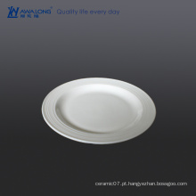 17 centímetros todos em branco placa plana personalizadas unbreakable Porcelain Dinnerware